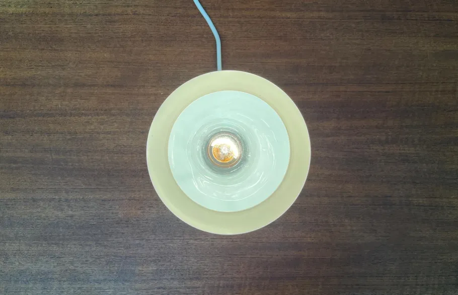 Best Pamono Vintage Space Age Minimalist Glass Table Lamp by Jean Paul Edmonds Alt for Philips, 1970s