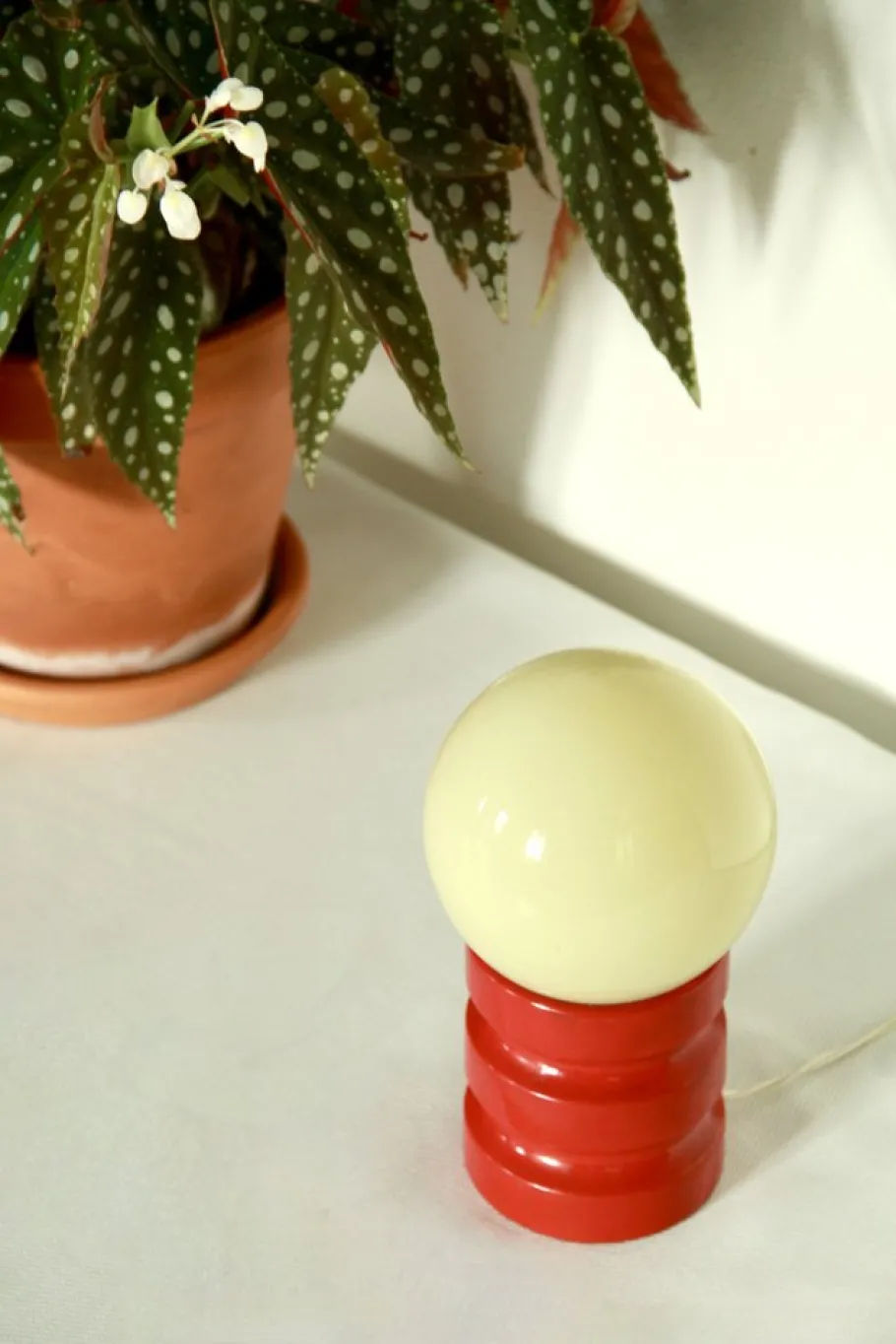 Clearance Pamono Vintage Space Age Wooden and Glass Table Lamp, Italy, 1970s