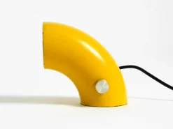 Outlet Pamono Vintage Space Age Yellow Table Lamp in Iron by Temde, 1960s