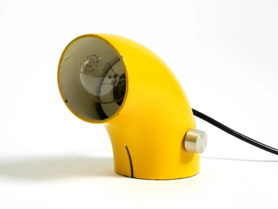 Outlet Pamono Vintage Space Age Yellow Table Lamp in Iron by Temde, 1960s