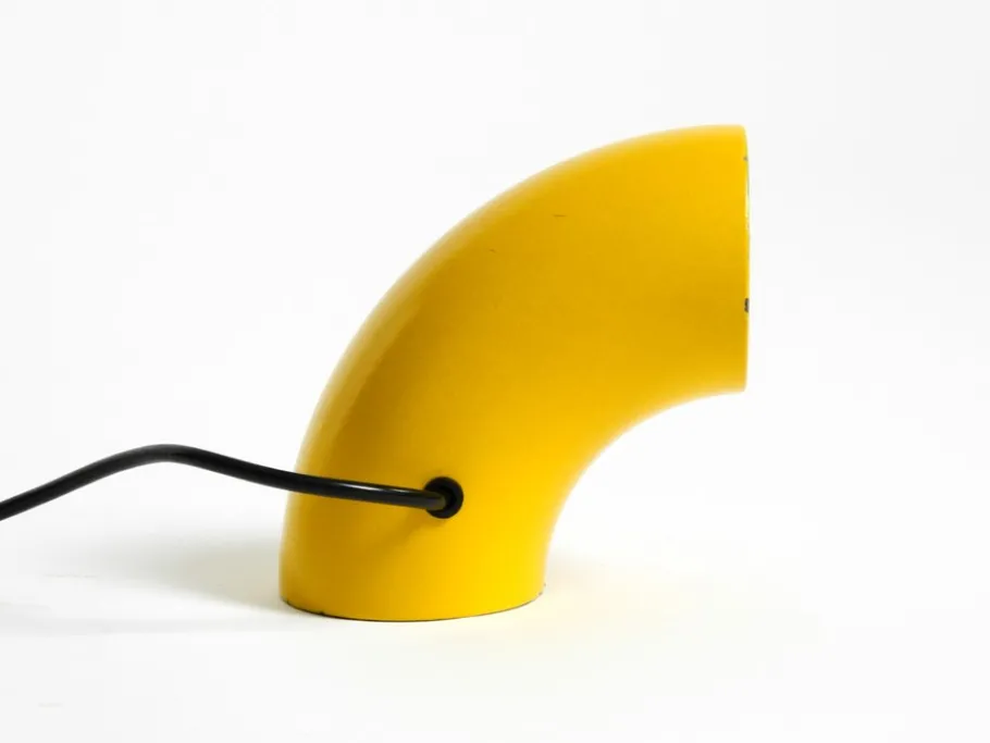 Outlet Pamono Vintage Space Age Yellow Table Lamp in Iron by Temde, 1960s