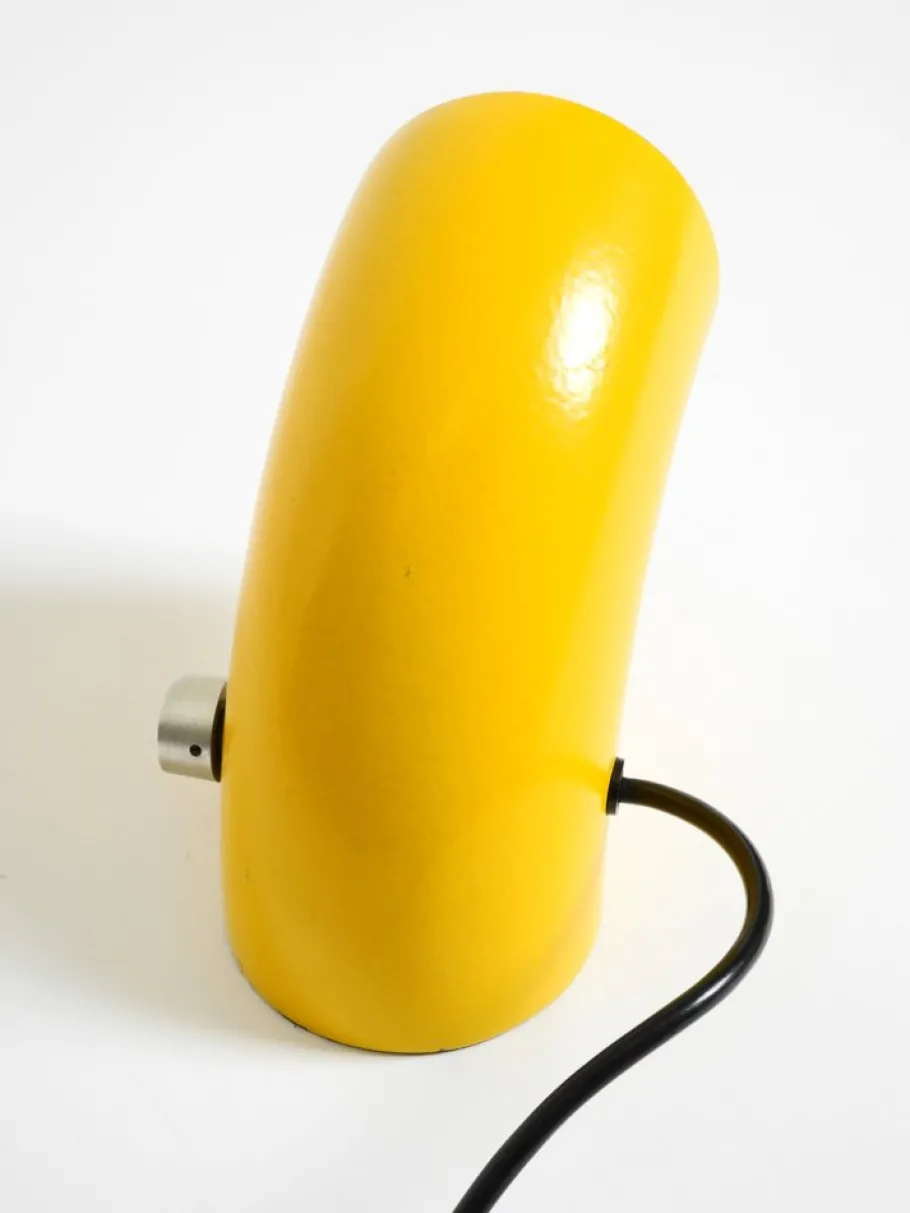 Outlet Pamono Vintage Space Age Yellow Table Lamp in Iron by Temde, 1960s