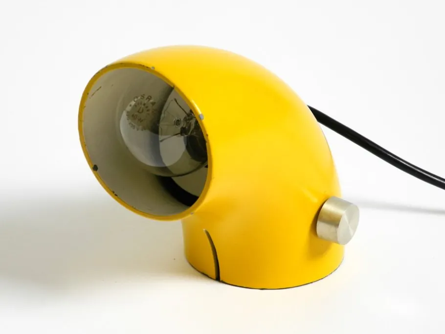 Outlet Pamono Vintage Space Age Yellow Table Lamp in Iron by Temde, 1960s