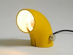 Outlet Pamono Vintage Space Age Yellow Table Lamp in Iron by Temde, 1960s