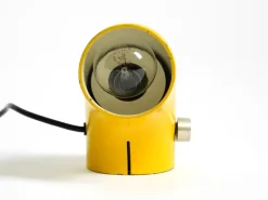 Outlet Pamono Vintage Space Age Yellow Table Lamp in Iron by Temde, 1960s