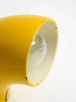 Outlet Pamono Vintage Space Age Yellow Table Lamp in Iron by Temde, 1960s
