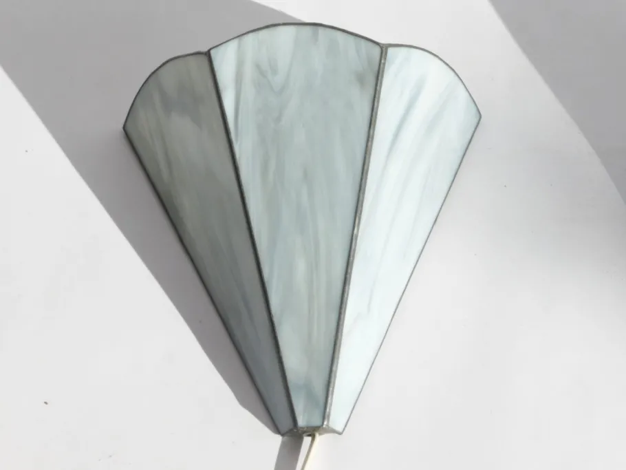 New Pamono Vintage Stained Glass Wall Lamps, 1960s, Set of 2