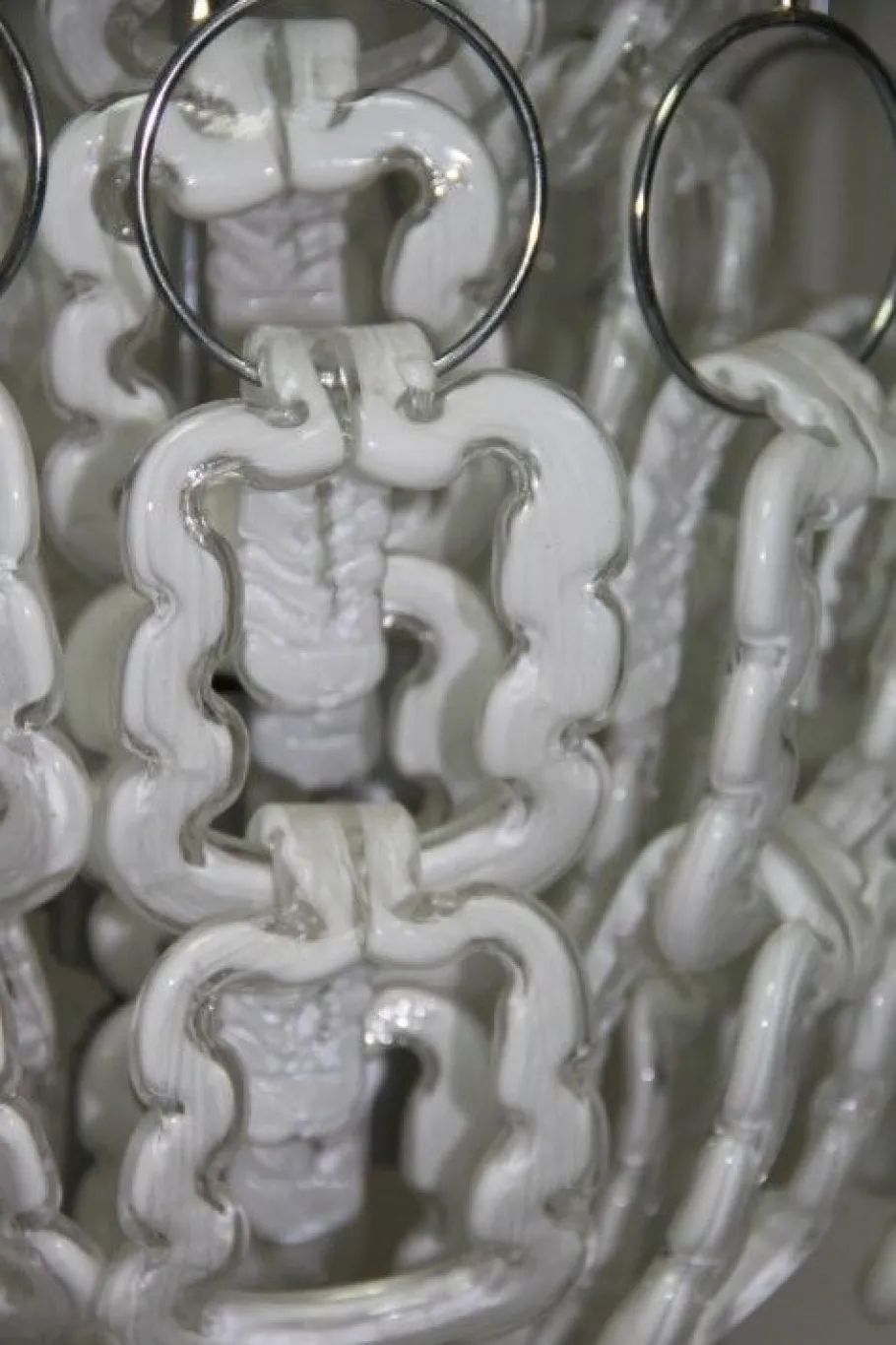 Discount Pamono Vintage Steel & Glass Chandelier, 1970s