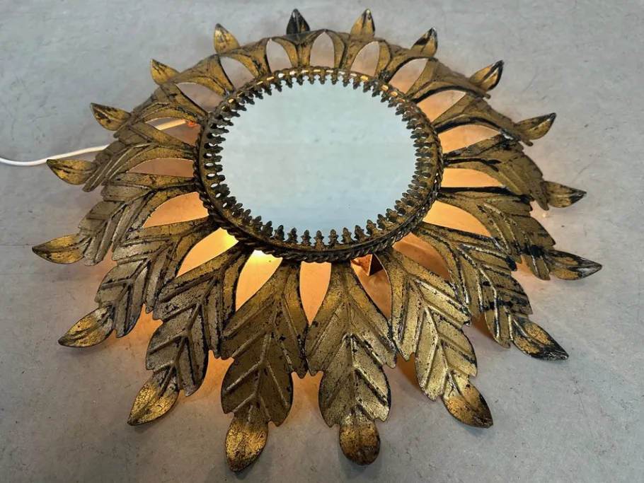 Discount Pamono Vintage Sunburst Mirror Lamp