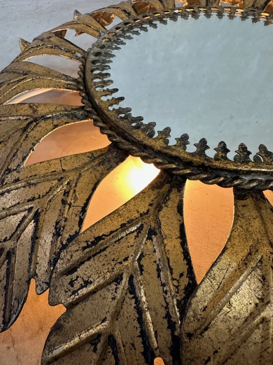 Discount Pamono Vintage Sunburst Mirror Lamp