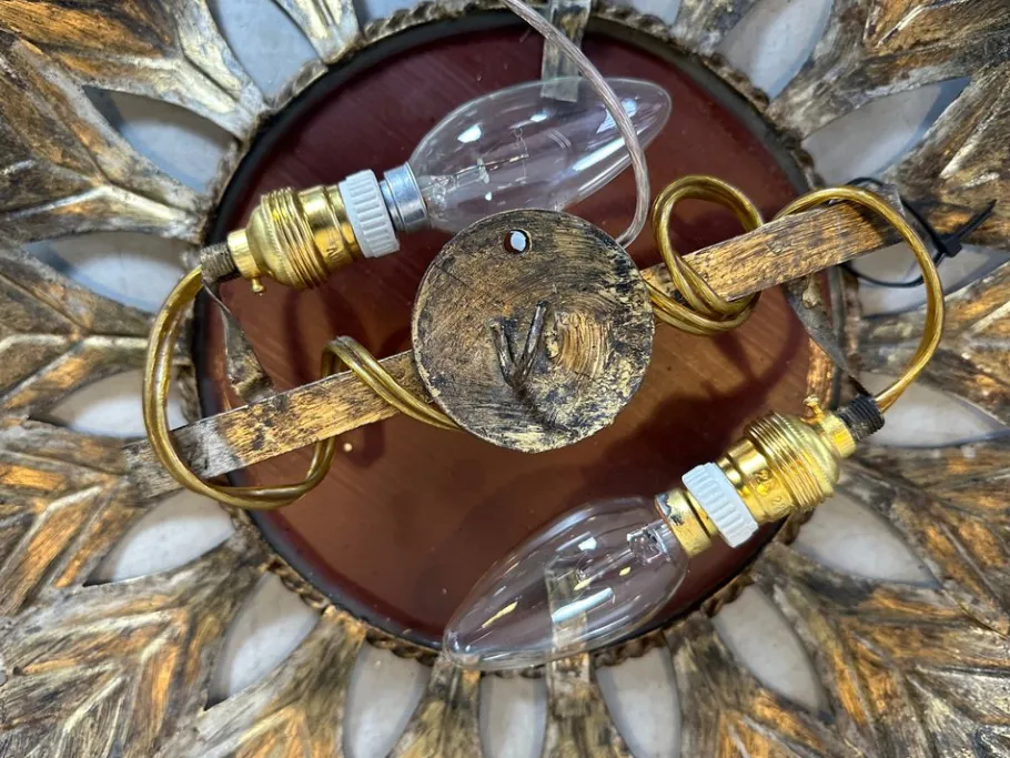 Discount Pamono Vintage Sunburst Mirror Lamp