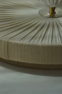 Hot Pamono Vintage Swedish Wall Sconce in Brass and Silk, 1950s