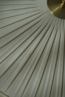 Hot Pamono Vintage Swedish Wall Sconce in Brass and Silk, 1950s