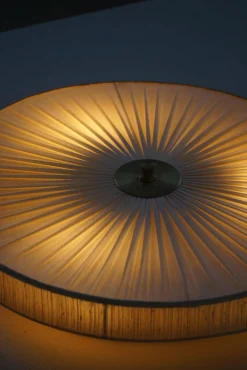 Hot Pamono Vintage Swedish Wall Sconce in Brass and Silk, 1950s