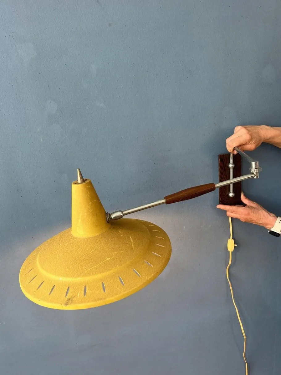 Clearance Pamono Vintage Swing Arm Van Doorn Wall Lamp in style of Rietvelds Panama