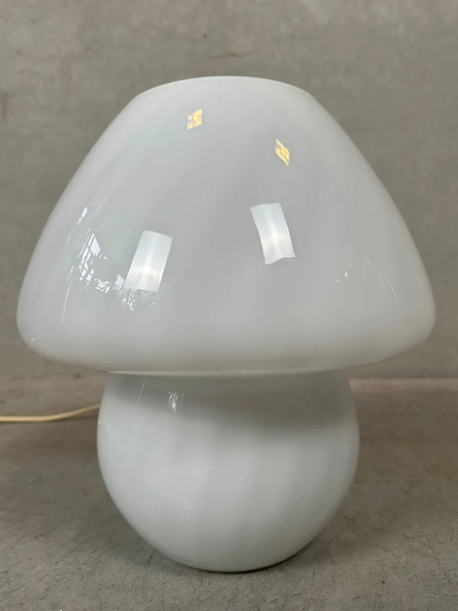 Outlet Pamono Vintage Swirl Glass Mushroom Lamp, 1980s