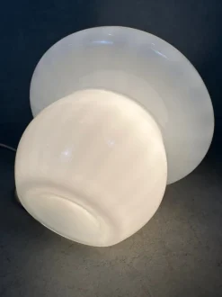 Outlet Pamono Vintage Swirl Glass Mushroom Lamp, 1980s