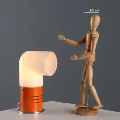 Pamono Vintage Table Lamp in Aluminium and Metal, 1970s