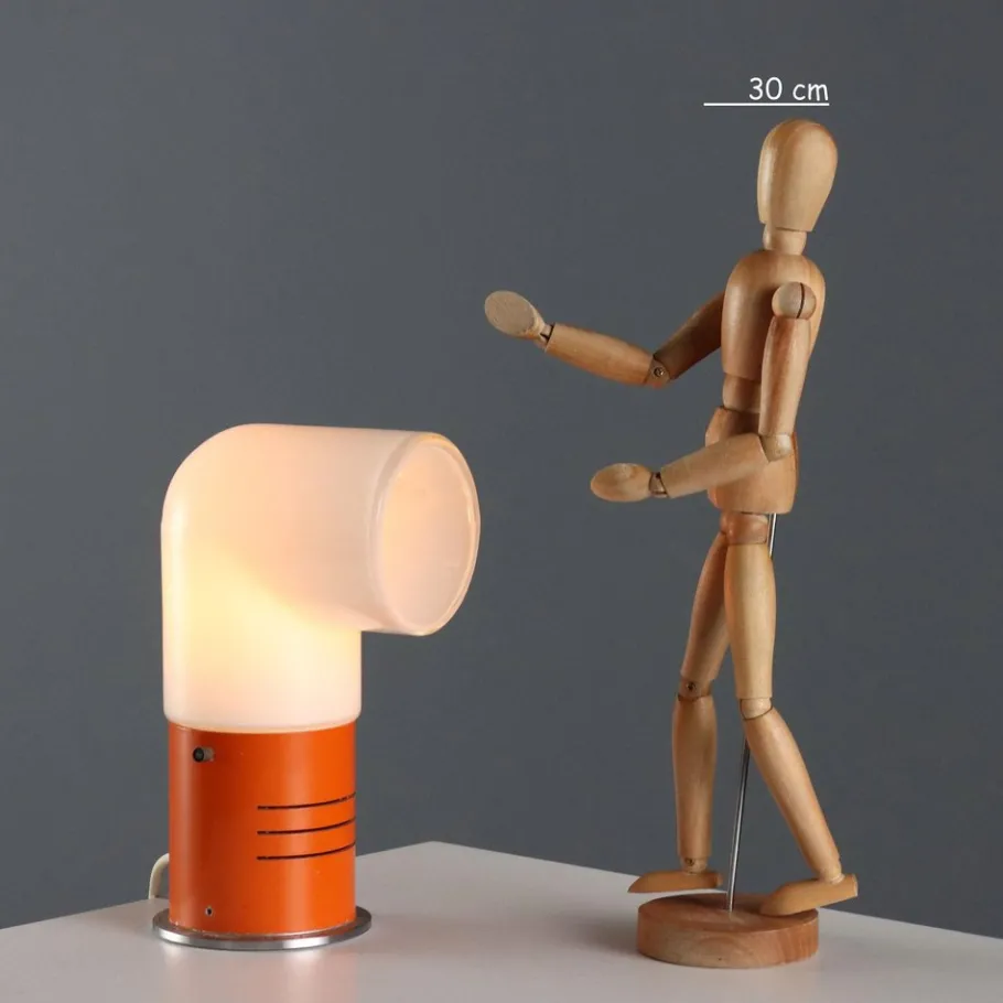 Pamono Vintage Table Lamp in Aluminium and Metal, 1970s