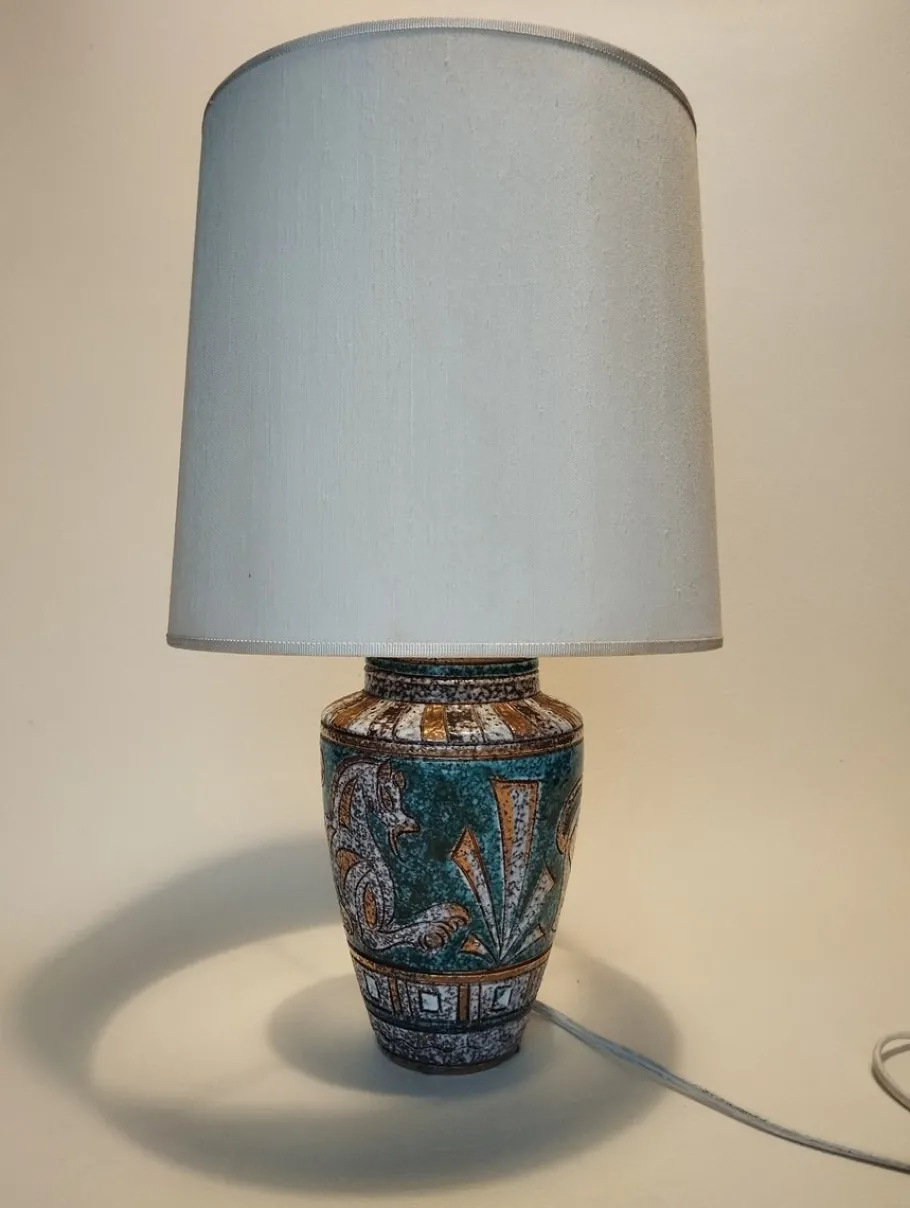 New Pamono Vintage Table Lamp in Ceramic by Fratelli Fanciullacci, 1960
