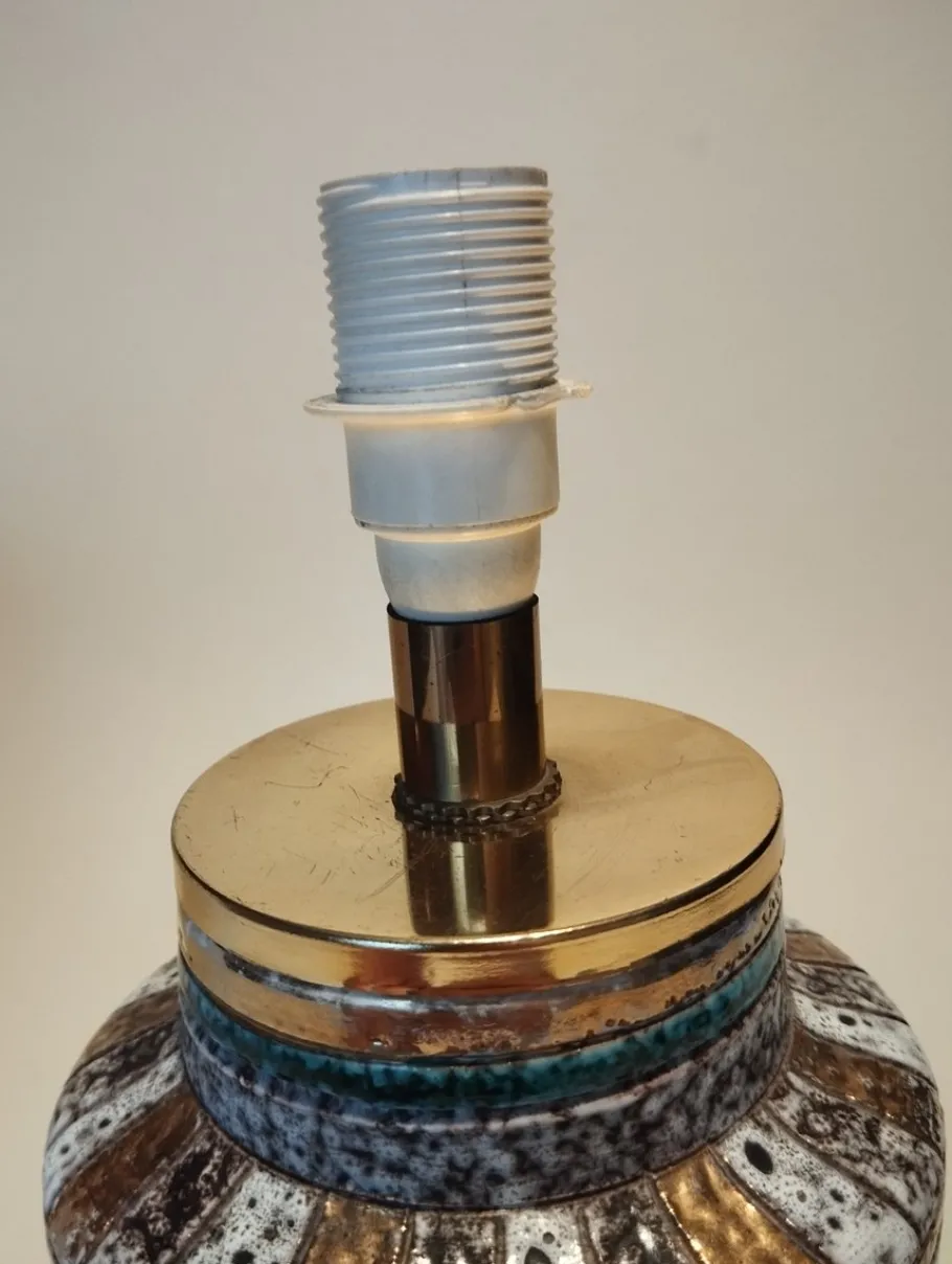 New Pamono Vintage Table Lamp in Ceramic by Fratelli Fanciullacci, 1960