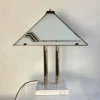 Best Pamono Vintage Table Lamp in Marble Brass and Glass, 1980s