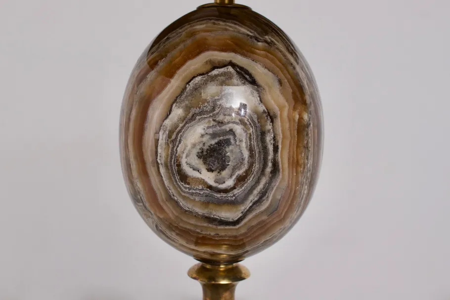 Pamono Vintage Table Lamp in Onyx from Maison Charles Paris, 1970s