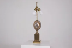 Pamono Vintage Table Lamp in Onyx from Maison Charles Paris, 1970s