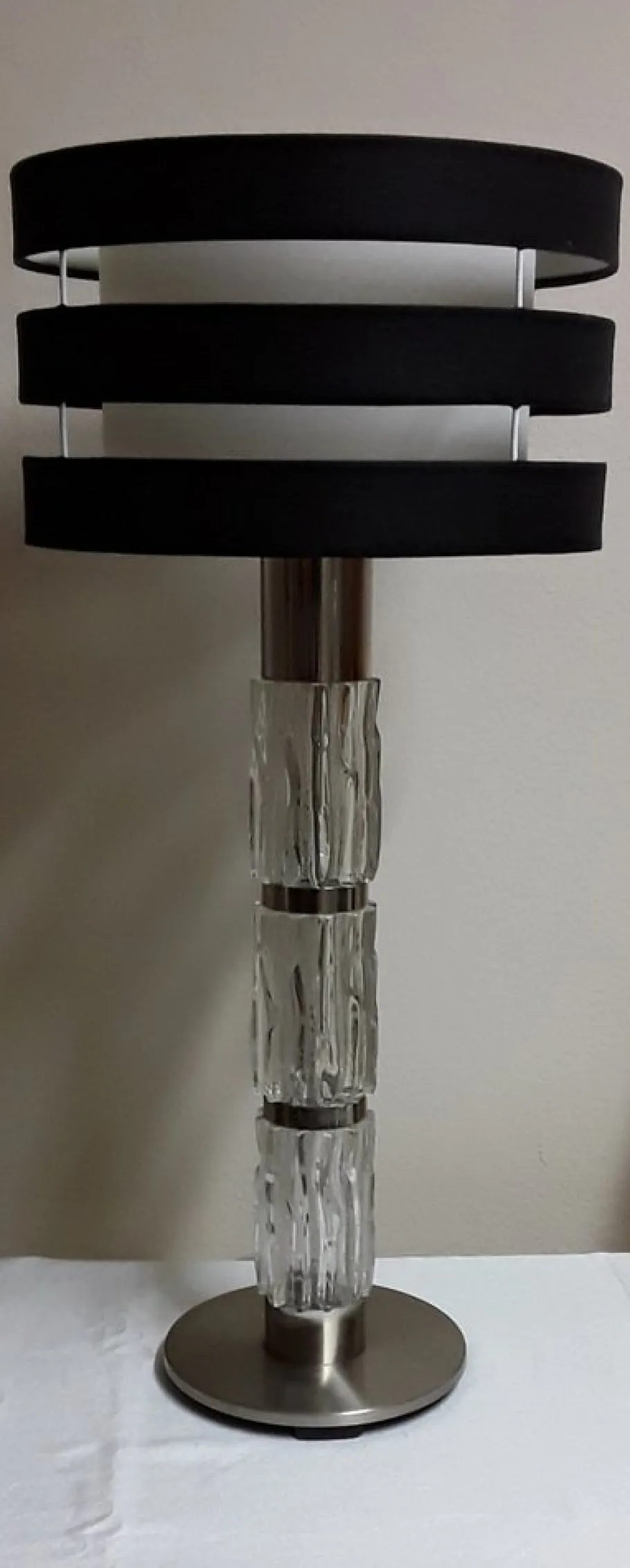 New Pamono Vintage Table Lamp with Foot Made of Chrome-Plated Metal, 1970s