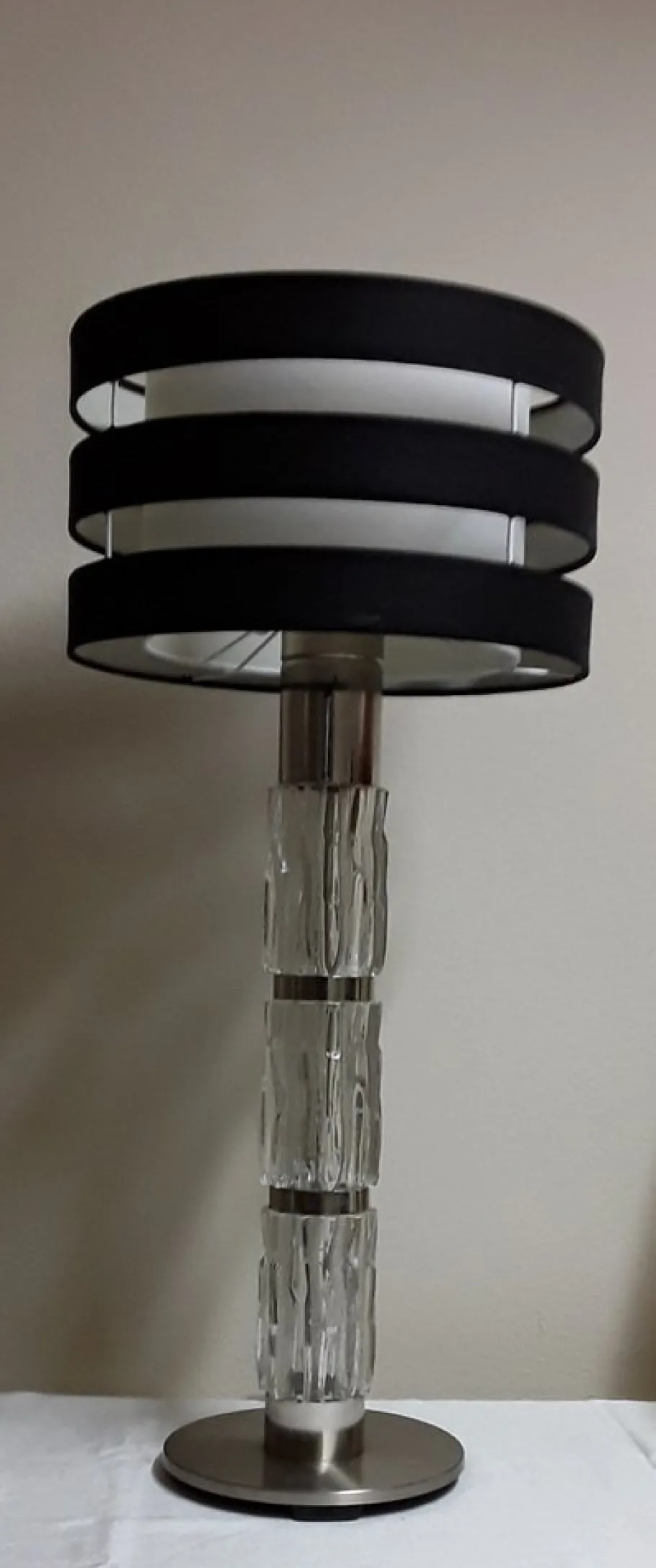 New Pamono Vintage Table Lamp with Foot Made of Chrome-Plated Metal, 1970s