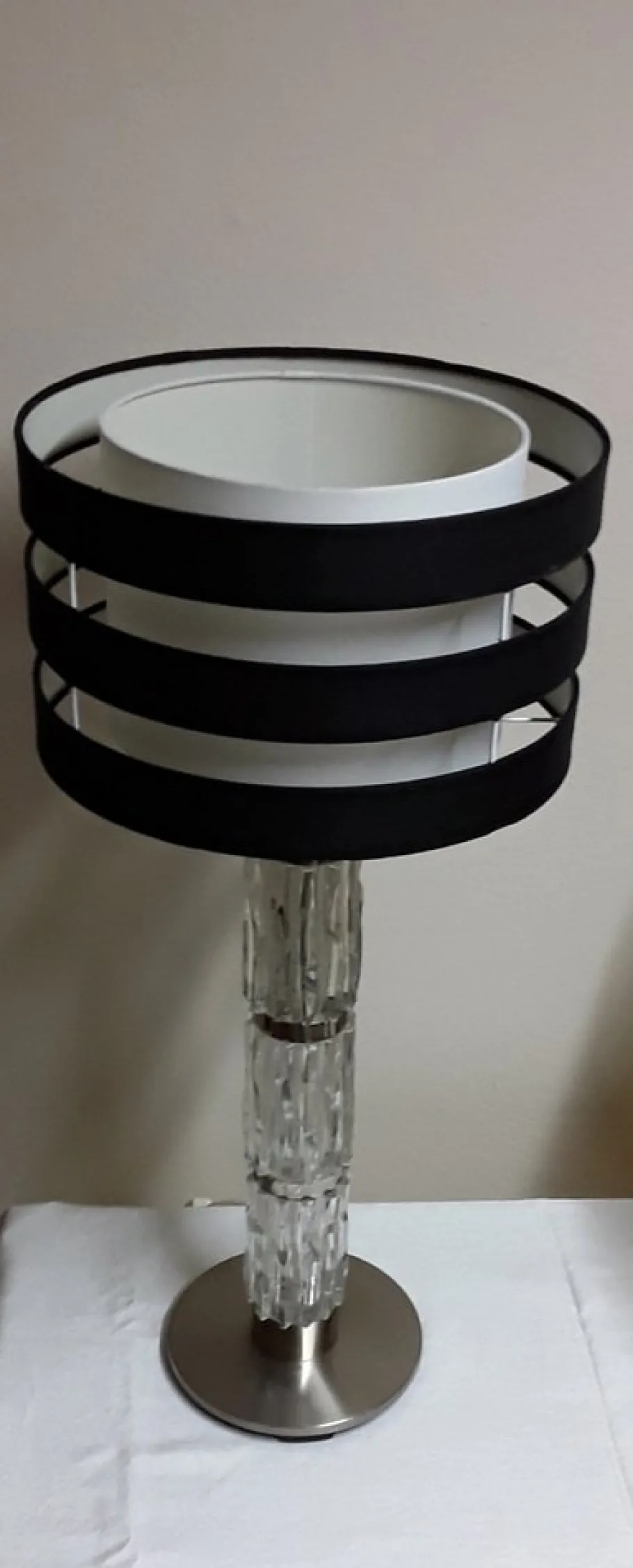 New Pamono Vintage Table Lamp with Foot Made of Chrome-Plated Metal, 1970s