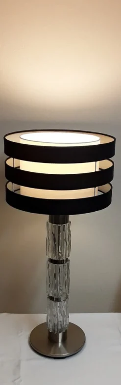 New Pamono Vintage Table Lamp with Foot Made of Chrome-Plated Metal, 1970s