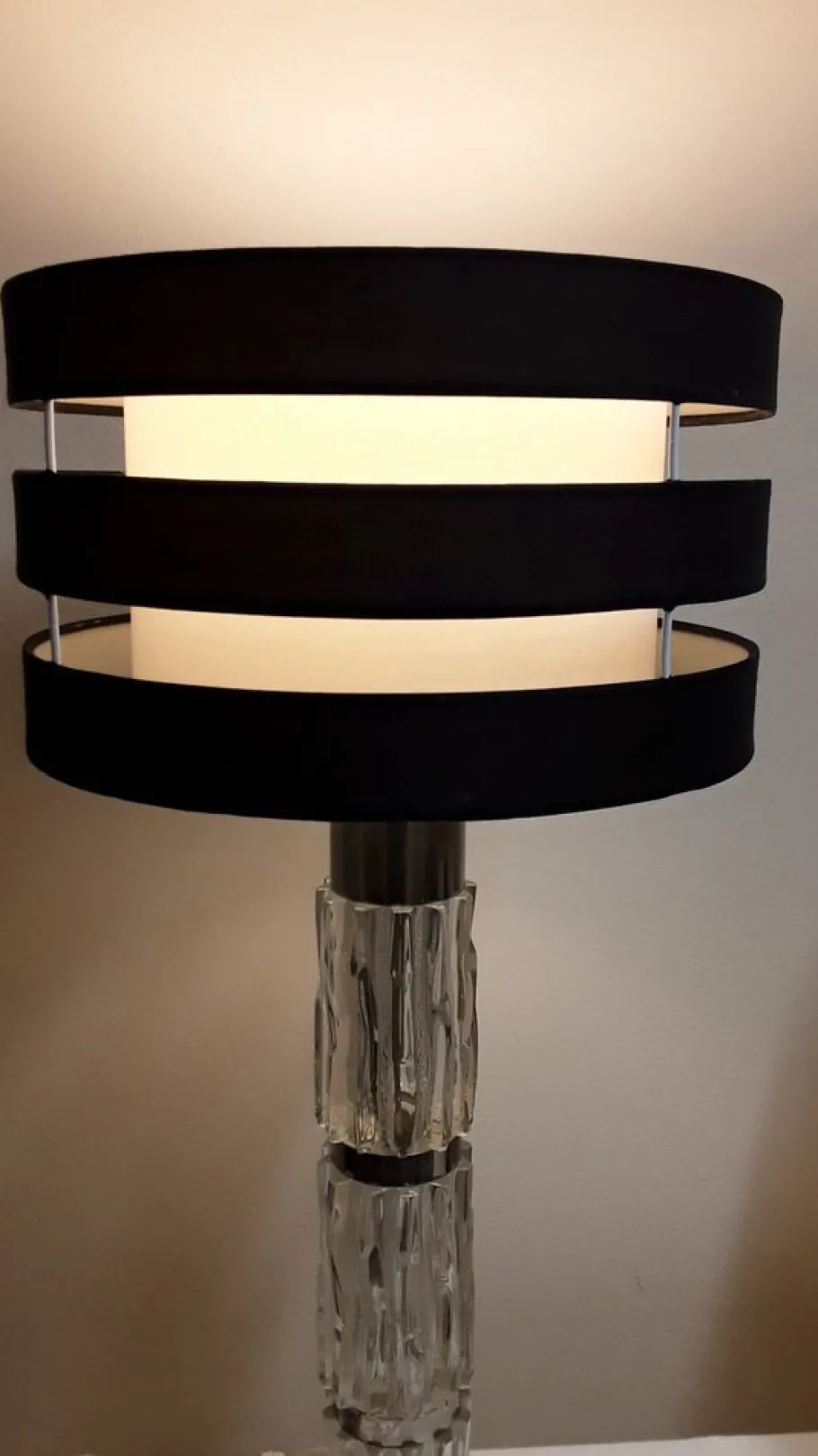 New Pamono Vintage Table Lamp with Foot Made of Chrome-Plated Metal, 1970s