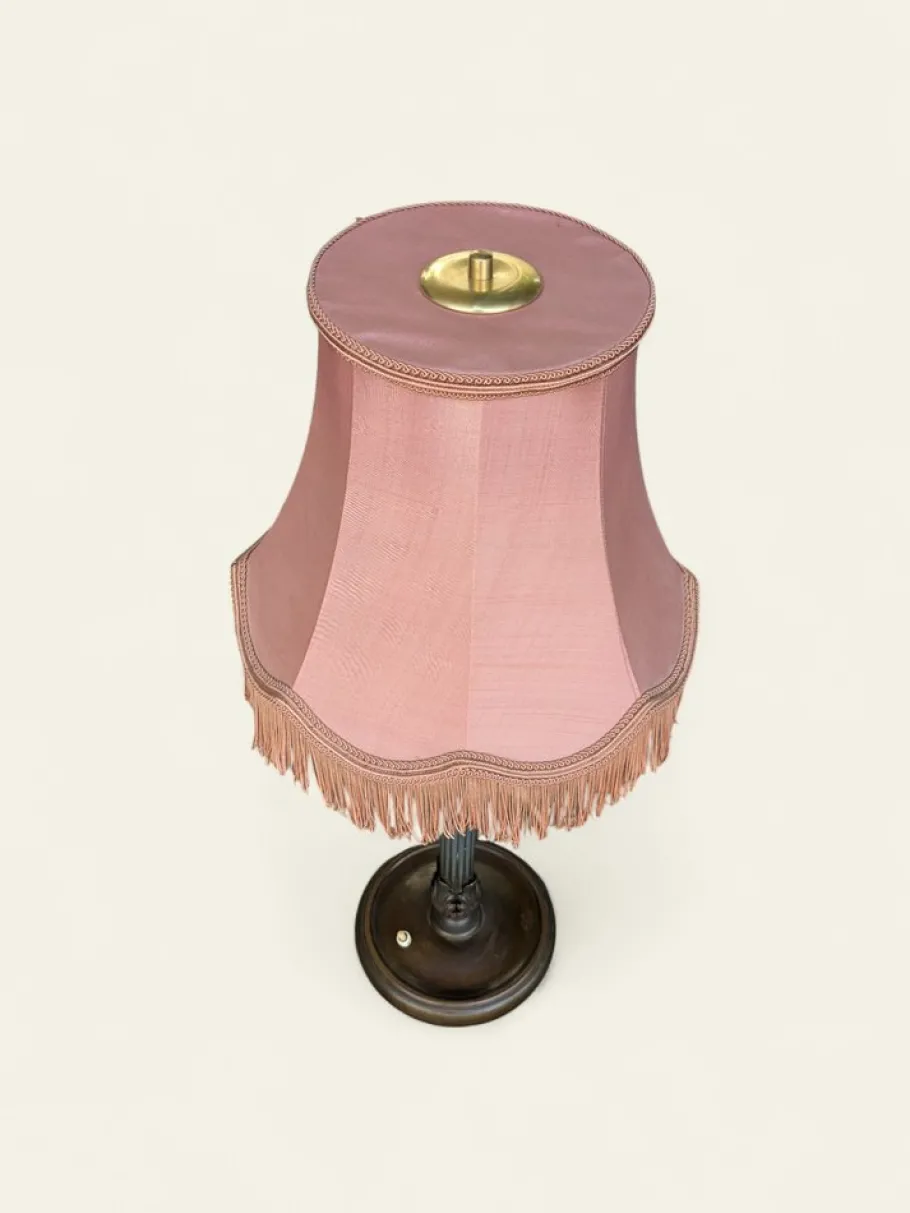 Discount Pamono Vintage Table Lamp with Pink Fringe Shade, 1960s