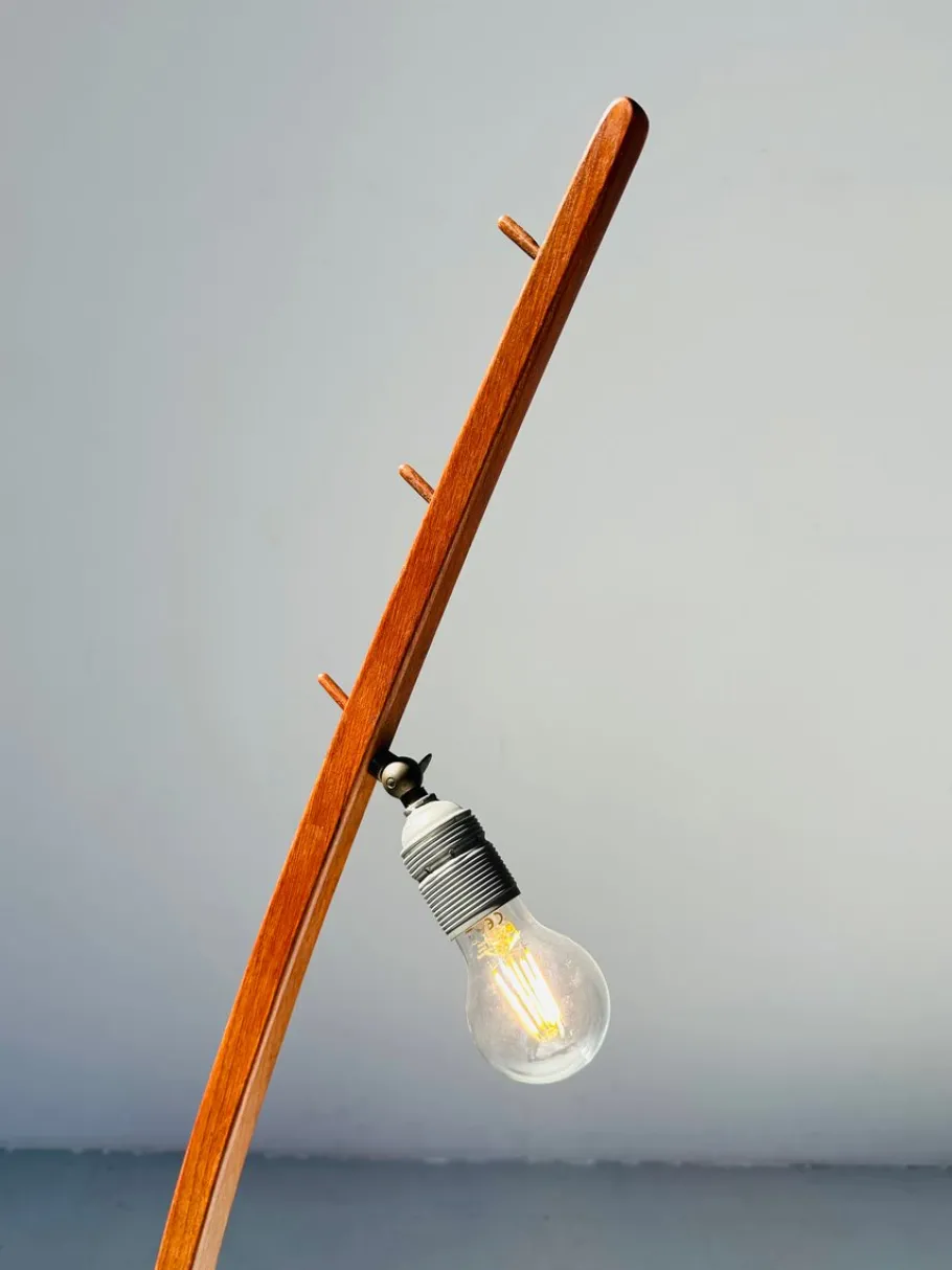 Hot Pamono Vintage Teak Dornstab Floor Lamp by J.T. Kalmar & A. Pöll , Austria, 1947