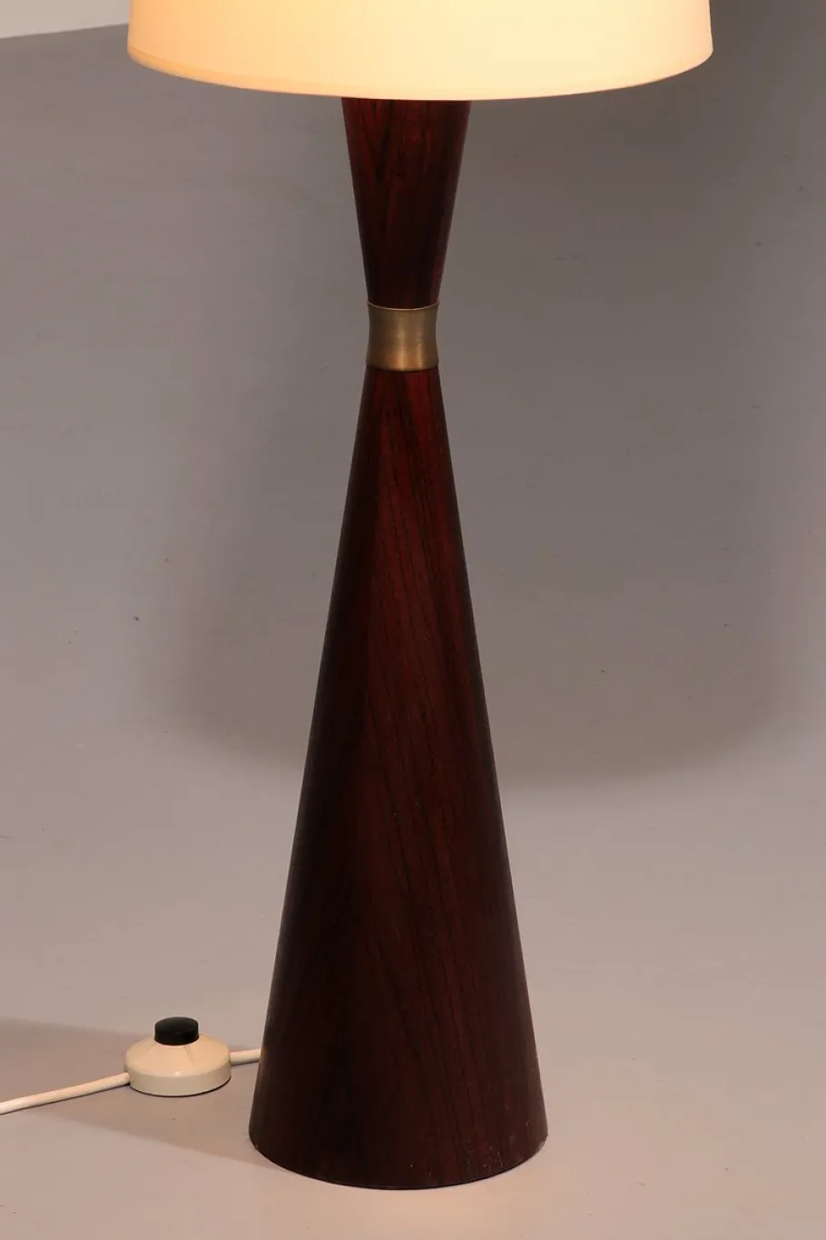 Outlet Pamono Vintage Teak Floor Lamp with Fabric Shade from Parker Knoll, 1960s