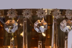 Pamono Vintage Teardrop Wall Sconces in Crystal Glass & Brass, 1960s, Set of 2