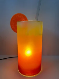 Sale Pamono Vintage Tequila Sunrise Lamp in Glass, 1990s
