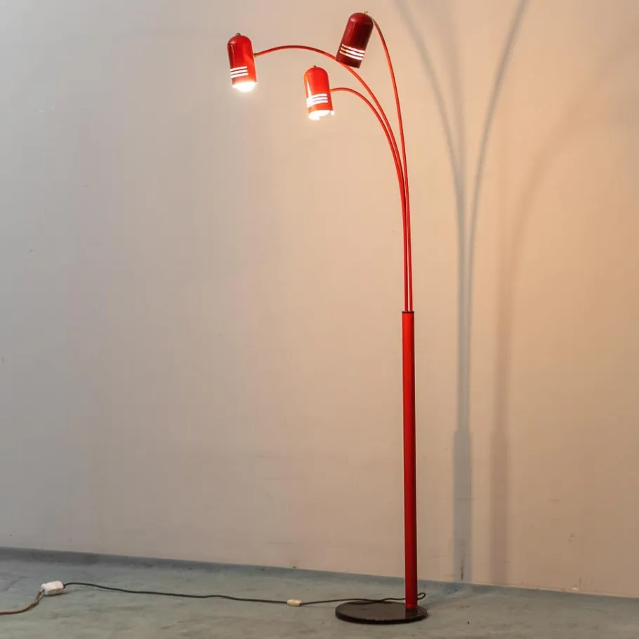 Pamono Vintage Three-Light Floor Lamp, 1970s