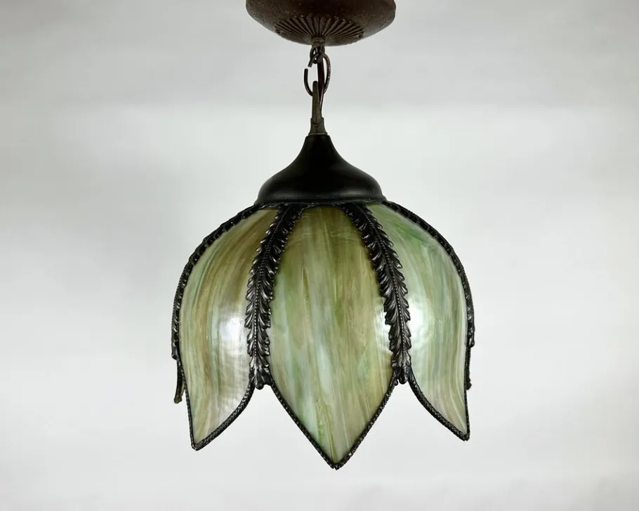 Hot Pamono Vintage Tiffany Style Ceiling Lamp, 1930s