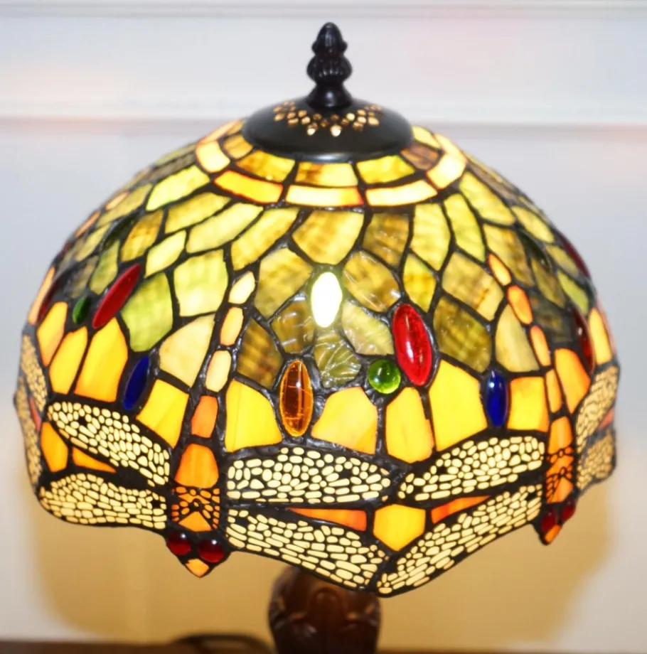 Discount Pamono Vintage Tiffany Style Dragonfly Table Lamp