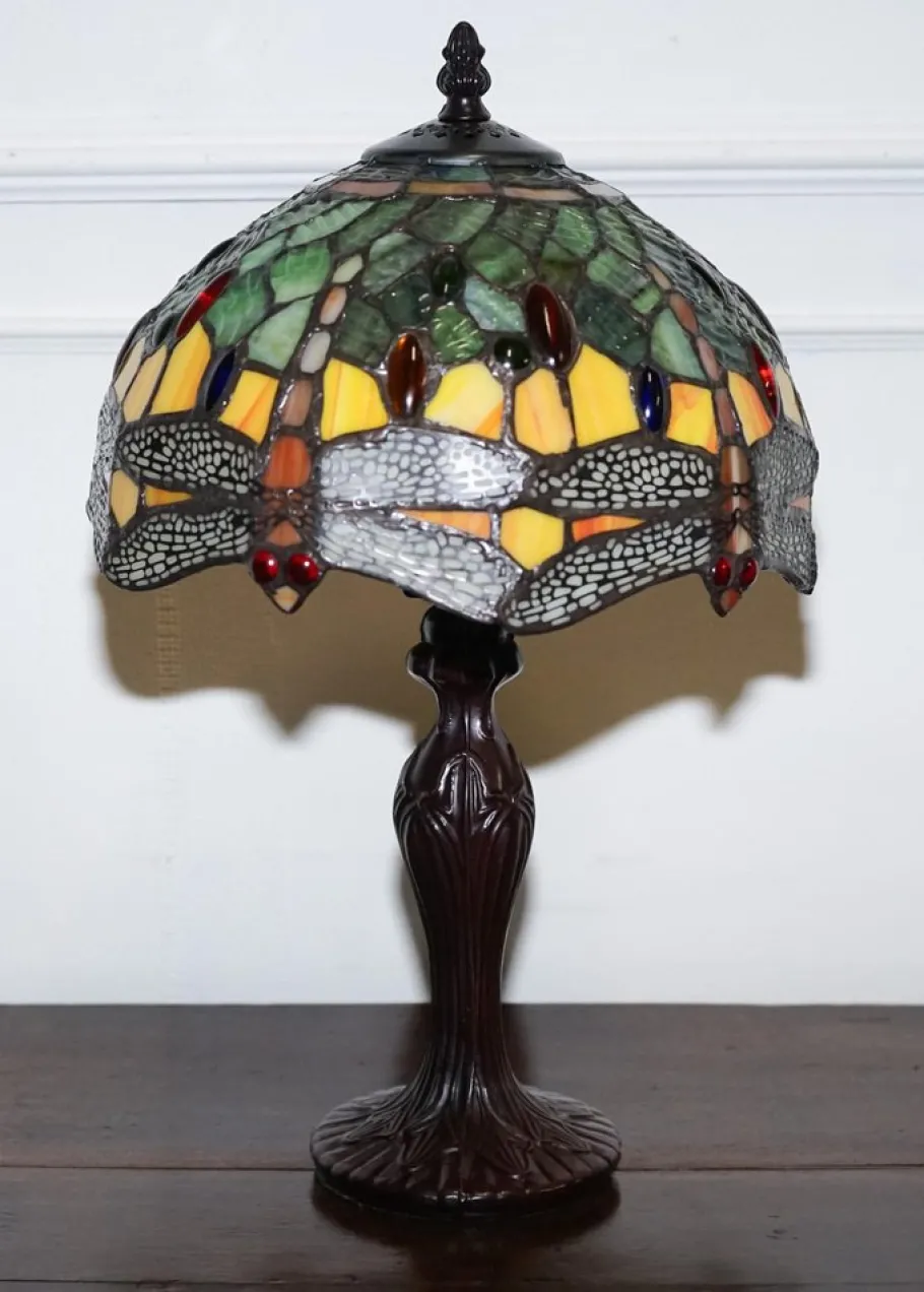 Discount Pamono Vintage Tiffany Style Dragonfly Table Lamp
