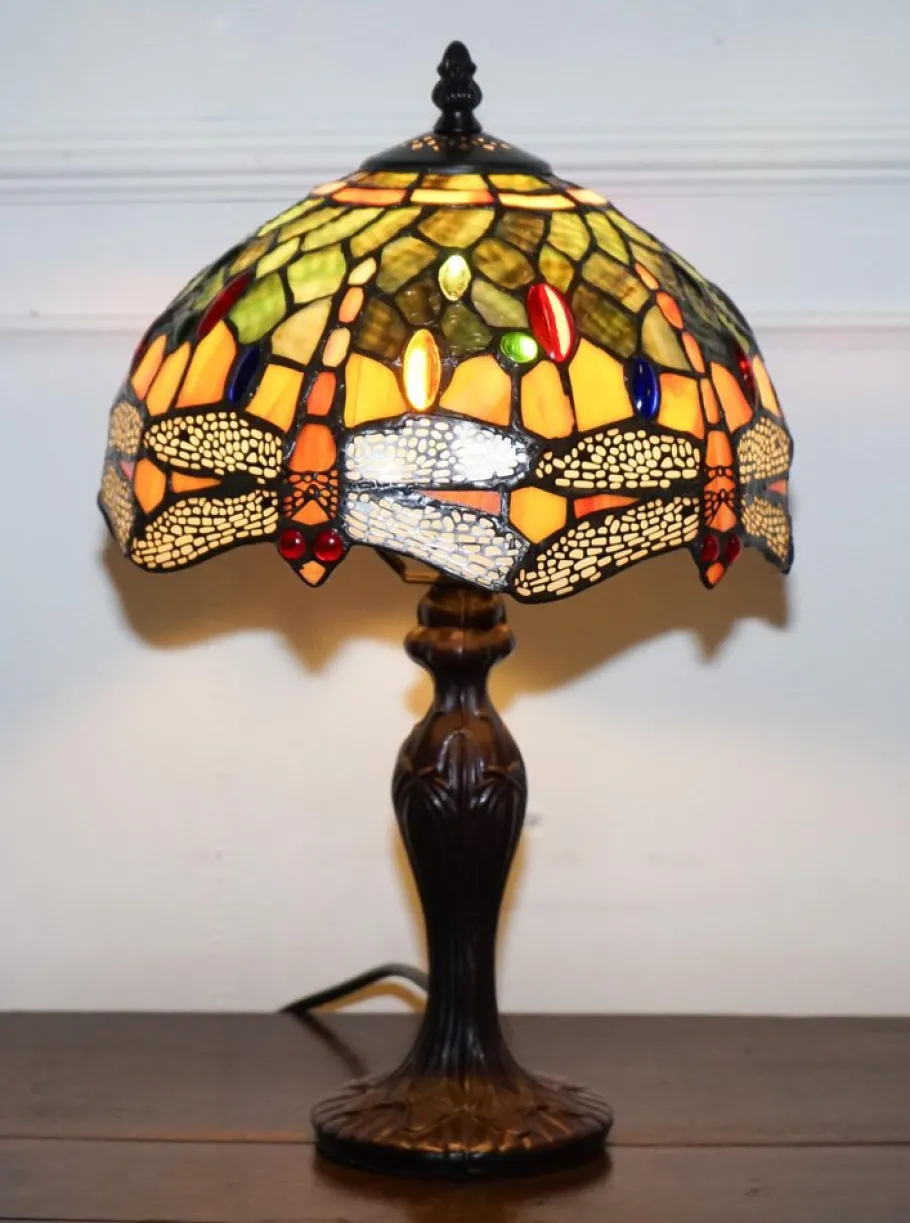 Discount Pamono Vintage Tiffany Style Dragonfly Table Lamp