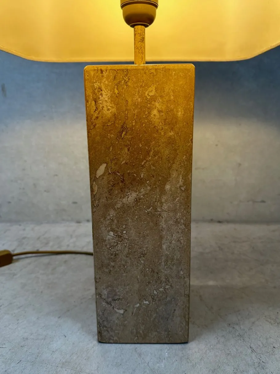 Discount Pamono Vintage Travertine Table Lamp, 1970s
