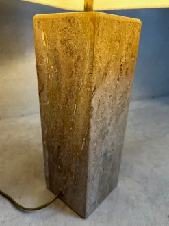 Discount Pamono Vintage Travertine Table Lamp, 1970s