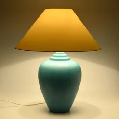Pamono Vintage Turquoise Ceramic Table Lamp from Kostka, 1980s