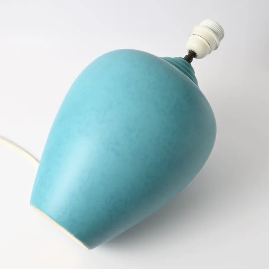 Pamono Vintage Turquoise Ceramic Table Lamp from Kostka, 1980s