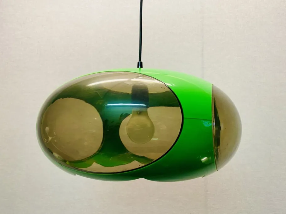 Best Pamono Vintage UFO Ceilings Lamp in Green from Massive Belgium, 1970s
