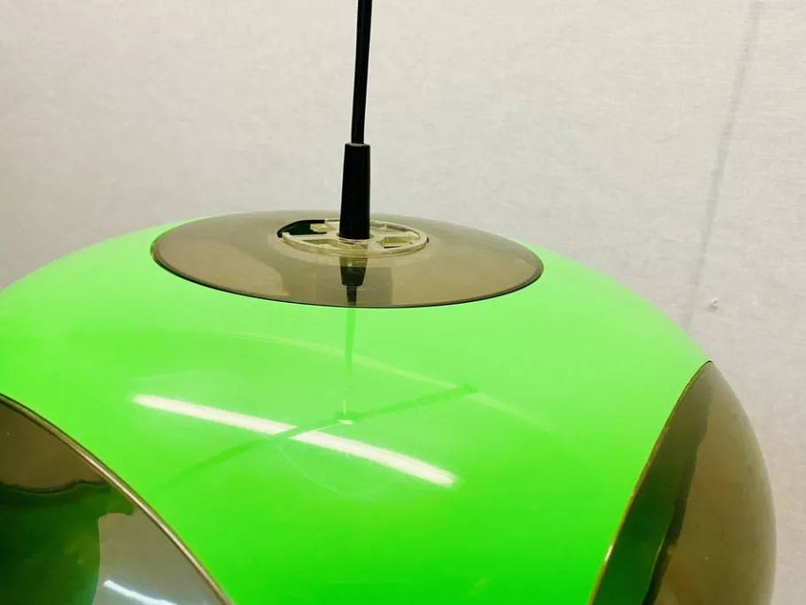 Best Pamono Vintage UFO Ceilings Lamp in Green from Massive Belgium, 1970s