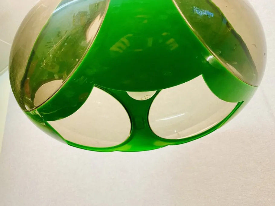 Best Pamono Vintage UFO Ceilings Lamp in Green from Massive Belgium, 1970s